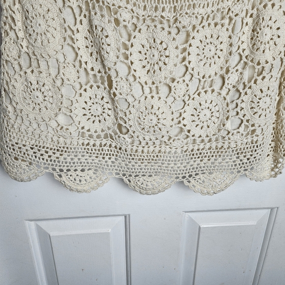 INC INTERNATIONAL CONCEPTS Women Cream Crochet Lace Romactic Top Size 14 - Picture 8 of 13